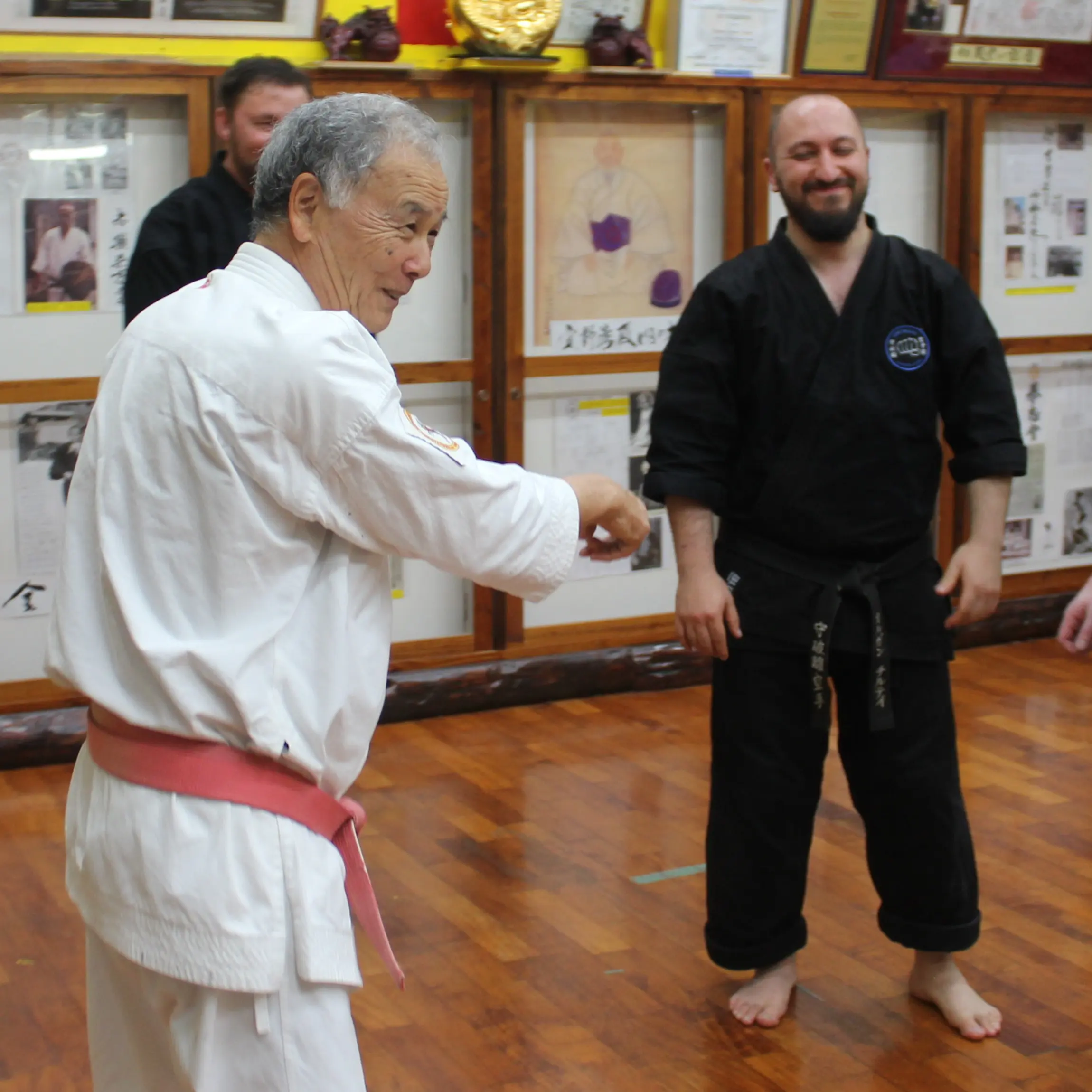 Olgun Tiltay with Tetsuhiro Hokama Sensei [10th Dan] Gojuryu Karate